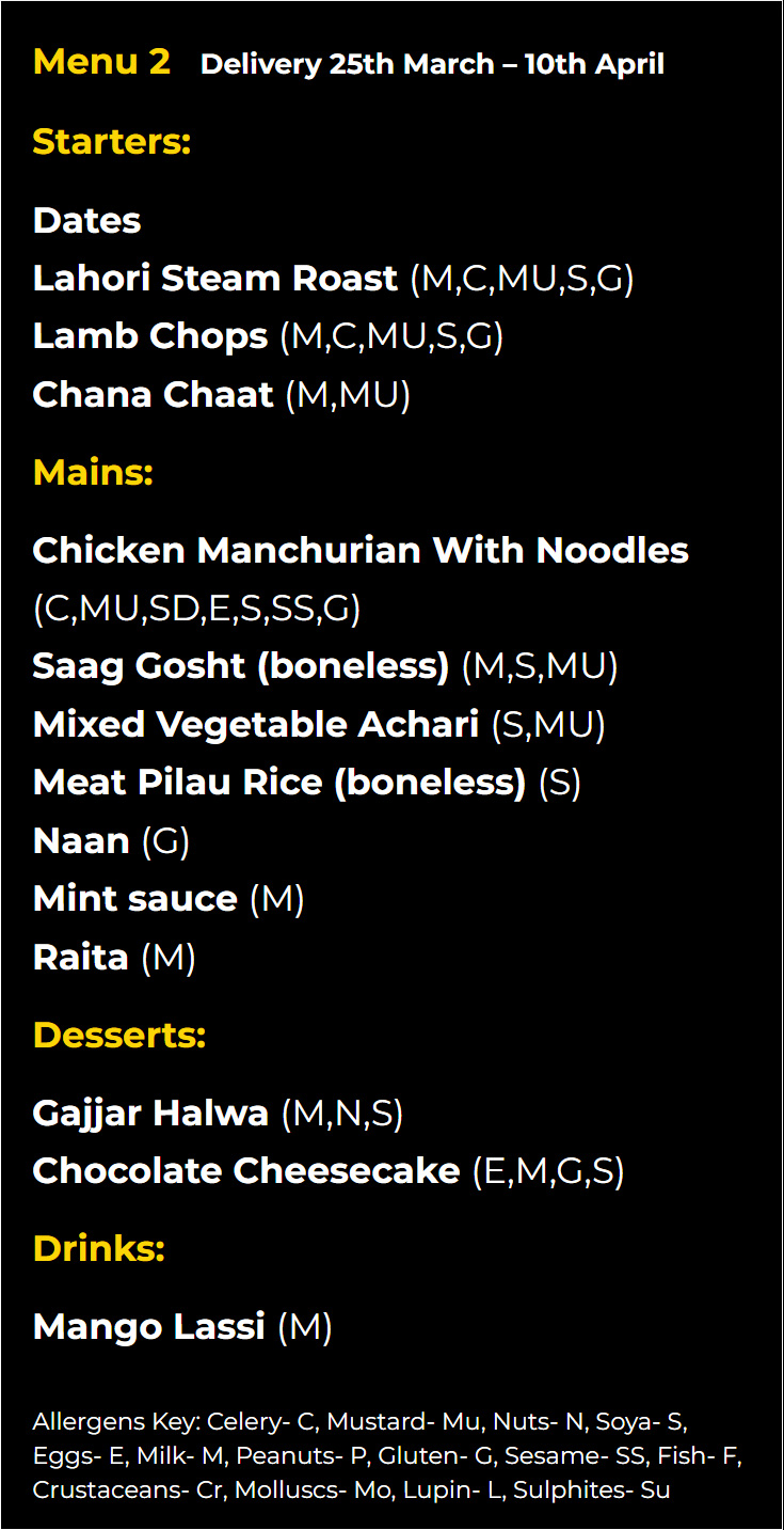 Moo Moo Menu - Takeaway in Leicester, Delivery menu & prices